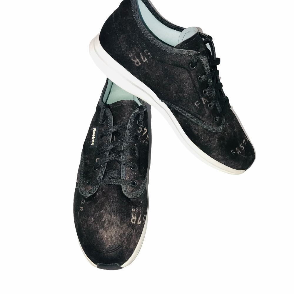 Reebok PWR  FA573R Black Lightweight Fabric Skate Shoes Size 7.5